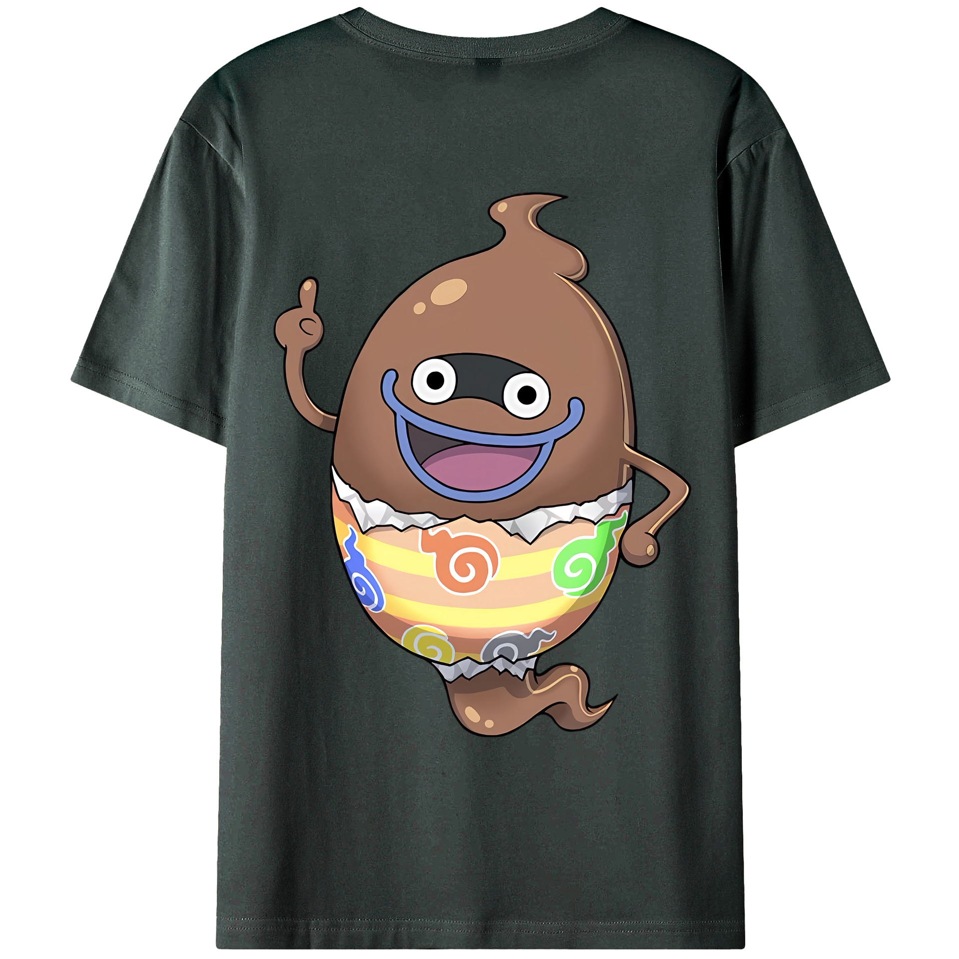 （画像用） 妖怪ウォッチ Yo-kai Watch 綿100％ メンズ半袖Tシャツ（バックプリント） 通気性